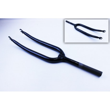 Вилка 28" з різьбою 1" (25,4мм), шток 240мм, чорна Китай