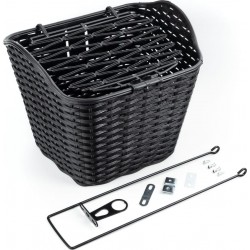 Корзина передняя 26" с крышкой, пластмассовая, чёрная SLCK-09B Китай