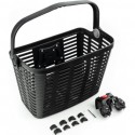 Корзина передняя с ручкой пластмассовая, крепл. быстросъёмное на руль, чёрная BL-045 Китай
