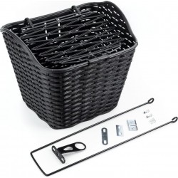 Кошик передній 28" з кришкою, пластмасовий, чорний SLCK-09B Китай