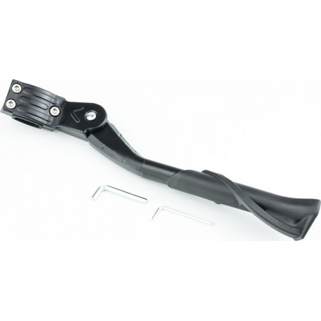 Подножка 24-29" задняя, телескопическая, крепл. за перо рамы, алюминиевая, чёрная KS-0133B Китай