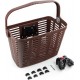Кошик передній з ручкою пластмасовий, кріпл. швидкознімне на кермо, коричневий BL-045 Китай