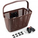 Кошик передній з ручкою пластмасовий, кріпл. швидкознімне на кермо, коричневий BL-045 Китай