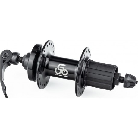 Втулка задня MTB алюмінієва 14Gx36H під касету 8-11зв, Disk-brake, 2 пром-підшипники 6200 2RS,  ексцентрик, чорна U-B27RQR UGO