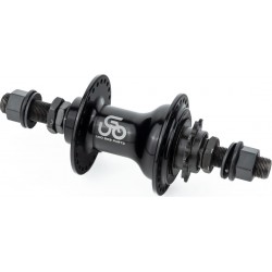 Втулка задняя BMX алюминиевая 14Gx48H драйвер 9Т, 4 пром-подшипника 6902 2RS, ось 14мм, крепл. гайка, чёрная U-B17R UGO