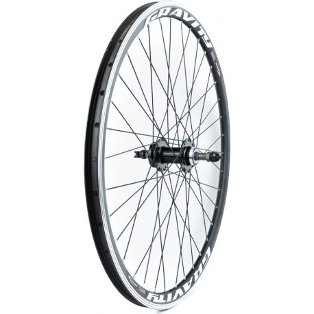 Колесо 26" заднє Disk-brake, обід "крапля" та втулка 14Gx36H алюмінієві, під вільнобіг, кріпл. ексцентрик, "GRAVITY" Китай