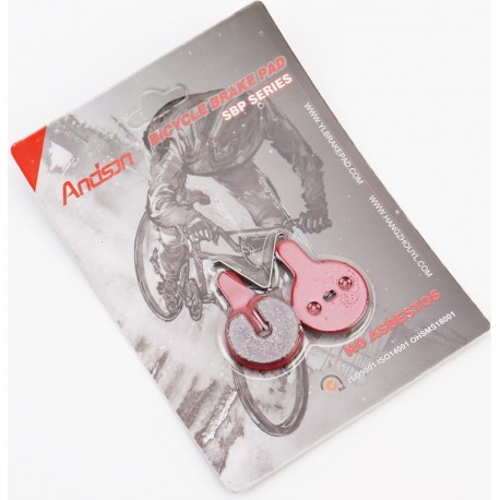 Гальмівні колодки Disk-brake (Kugoo G2 Pro, Bolids Boli-BB8, YINXING), червоні YL-1057 Andson