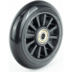 Колесо трюкового самоката 100мм, пластмассовое, пром-подшипники 608 (8х22х7) 2RS, чёрное Китай