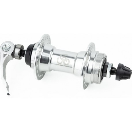 Втулка передня MTB алюмінієва 14Gx36H, Disk-brake (різьба), 2 пром-підшипники 6200 2RS,  ексцентрик, U-B23FQR UGO