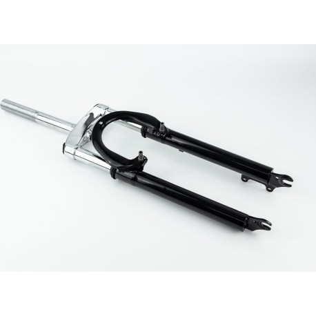 Вилка 26" амортизационная, с резьбой 1" (25,4мм), шток 190мм, с ходом 60мм, V/Disk-brake, чёрная Китай