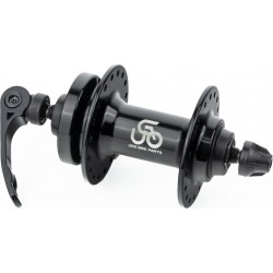 Втулка передня MTB алюмінієва 14Gx36H, Disk-brake, 2 пром-підшипники 6200 2RS, кріпл. ексцентрик, чорна U-B07FQR UGO