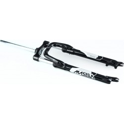 Вилка 29" амортизаційна, без різьби 1-1/8" (28,6мм), шток 255мм, з ходом 60мм, Disk-brake, чорна MASERA 386A ZOOM