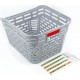 Кошик задній пластмасовий, кріпл. на багажник, сірий Китай (414034)