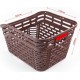 Корзина задняя пластмассовая, крепл. на багажник, коричневая Китай