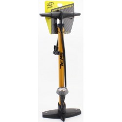 Насос ручний "підлоговий" з манометром 160 psi/11 bar, під штуцера Schrader&Presta, жовтий SPM-155P SPELLI