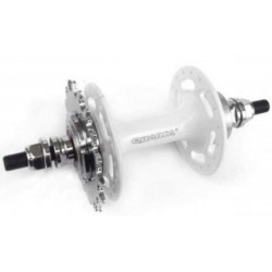 Втулка Quando Втулка  FIXED/TRECK, ЗАДНЯЯ, 2 ПРОМА, БЕЛАЯ.  на 32 спиц. левая сторона под две резьбы