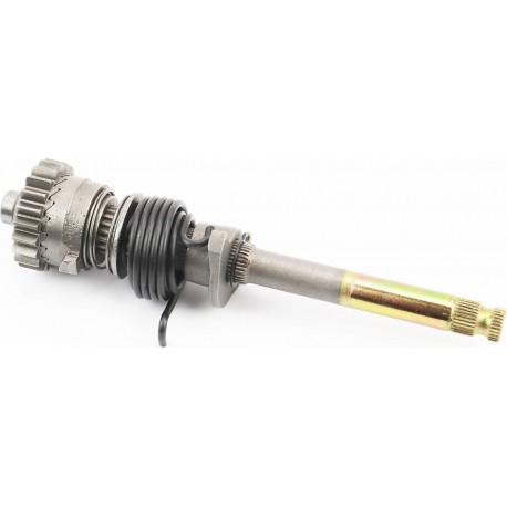 Вал заводной лапки в сборе (шестерня, пружина) 195мм Китай