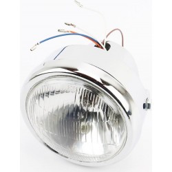 Фара передняя, хром ALPHA круглая, D-150мм Китай