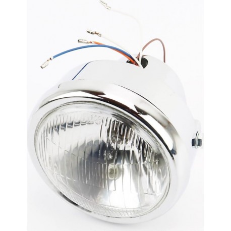 Фара передняя, хром ALPHA круглая, D-150мм Китай