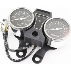 Спидометр "двойной" 120 км/ч тахометр электронный (узкое крепление, 2 фишки мама) Китай