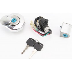 Замки к-кт (зажигания+руля+крышка бака) Китай