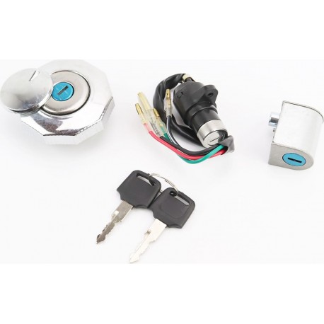 Замки к-кт (зажигания+руля+крышка бака) Китай