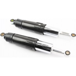 Амортизатор задній JH/CB/CG-330мм*d-60мм (втулка 12мм/втулка 10мм) закритий регул., чорний к-кт 2шт Китай