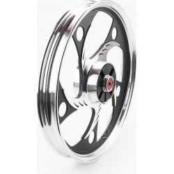 Диск задній литий 1,6x17" ALPHA/ACTIVE "хвиля", чорний (вісь 12мм) Китай