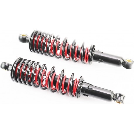 Амортизатор задний JH/CB/CG-310мм*d-70мм (втулка 12мм/втулка 12мм) с двойной пружиной регул., черный к-кт 2шт Китай