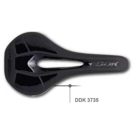 Седло спортивное с отверстием DDK 3735 272*140 черное с белым