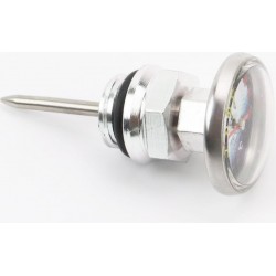 Щуп рівня оливи 40мм, хром+датчик температури, TUNING Китай