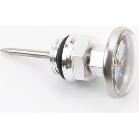 Щуп масляный 40мм, хром+датчик температуры, TUNING Китай