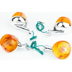 Поворотник лів., прав. "хром круглі" к-кт 4шт (міцний) Китай