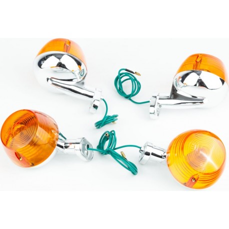 Поворотник лів., прав. "хром круглі" к-кт 4шт (міцний) Китай