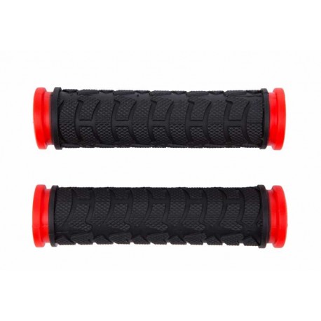 Грипсы L122мм BRAVVOS FL-424 резиновые черно-красный