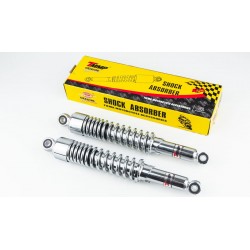 Амортизатор задній JH/CB/CG-360мм*d-55мм (втулка 12мм / втулка 10мм) стакан, регул., хром к-кт 2шт TMMP