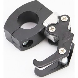 Крючок вещевой (метал) двойной, крепление на руль TUNING, чёрный Китай