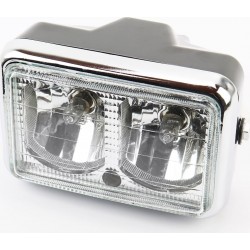 Фара передняя в сборе ДВОЙНАЯ (фишка "папа") Китай