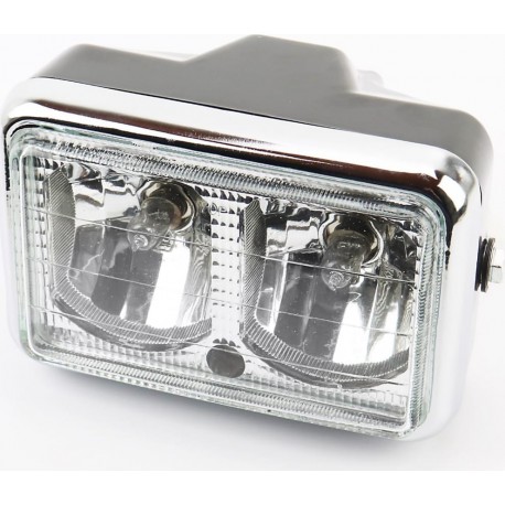 Фара передняя в сборе ДВОЙНАЯ (фишка "папа") Китай