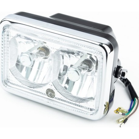 Фара передняя в сборе ДВОЙНАЯ (без фишки) Китай