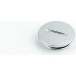 Гайка (заглушка) левой крышки двигателя большая+манжет, серая Китай