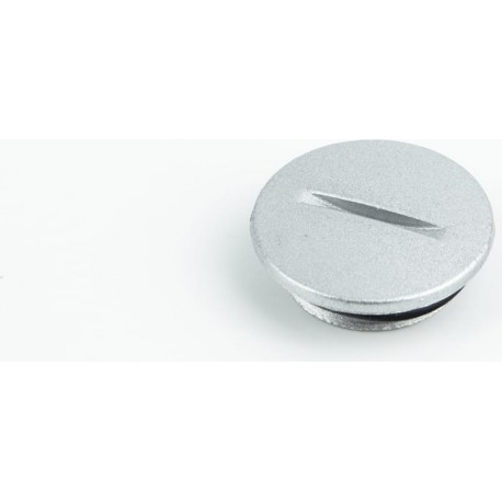 Гайка (заглушка) лівої кришки двигуна велика+манжет, сіра Китай (357472)