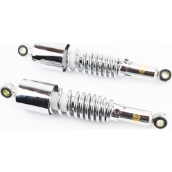 Амортизатор задній JH/CB/CG-310мм*d-62мм (втулка 12мм / втулка 12мм) регул., хром к-кт 2шт Китай