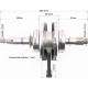 Коленвал+подшипники+шестерня 110cc-Active GXmotor