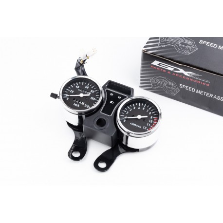 Спидометр "двойной" 120 км/ч тахометр электронный (узкое крепление) GXmotor
