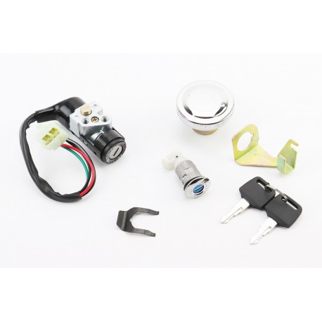 Замки к-кт (запалювання, сидіння, кришка бака) Китай (320347)