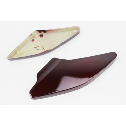 Пластик-накладка порога правий+лівий к-кт, бордовий Китай (320416)