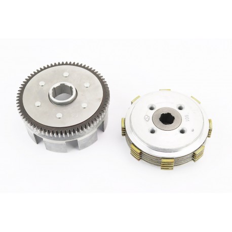 Сцепление, маховик в сборе (4 болта, маховик 70 зуб.) CB-125cc Китай