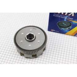 Зчеплення, маховик в зборі (4 болти, маховик 70 зуб.) CB-125cc тип 1 TATA