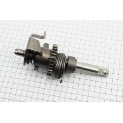 Вал кікстартера в зборі (шестерня, пружина) CB250 TATA